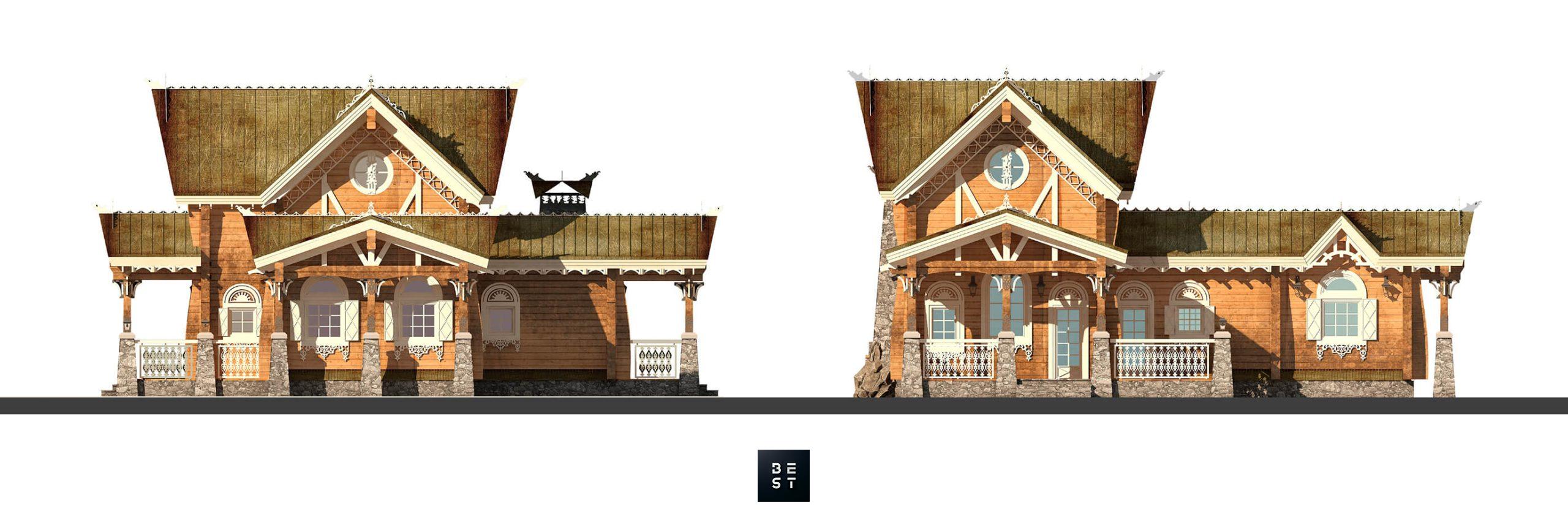 Дом с русской баней (2 фасада) 1(1) Дом с русской баней (2 фасада) 1(1)