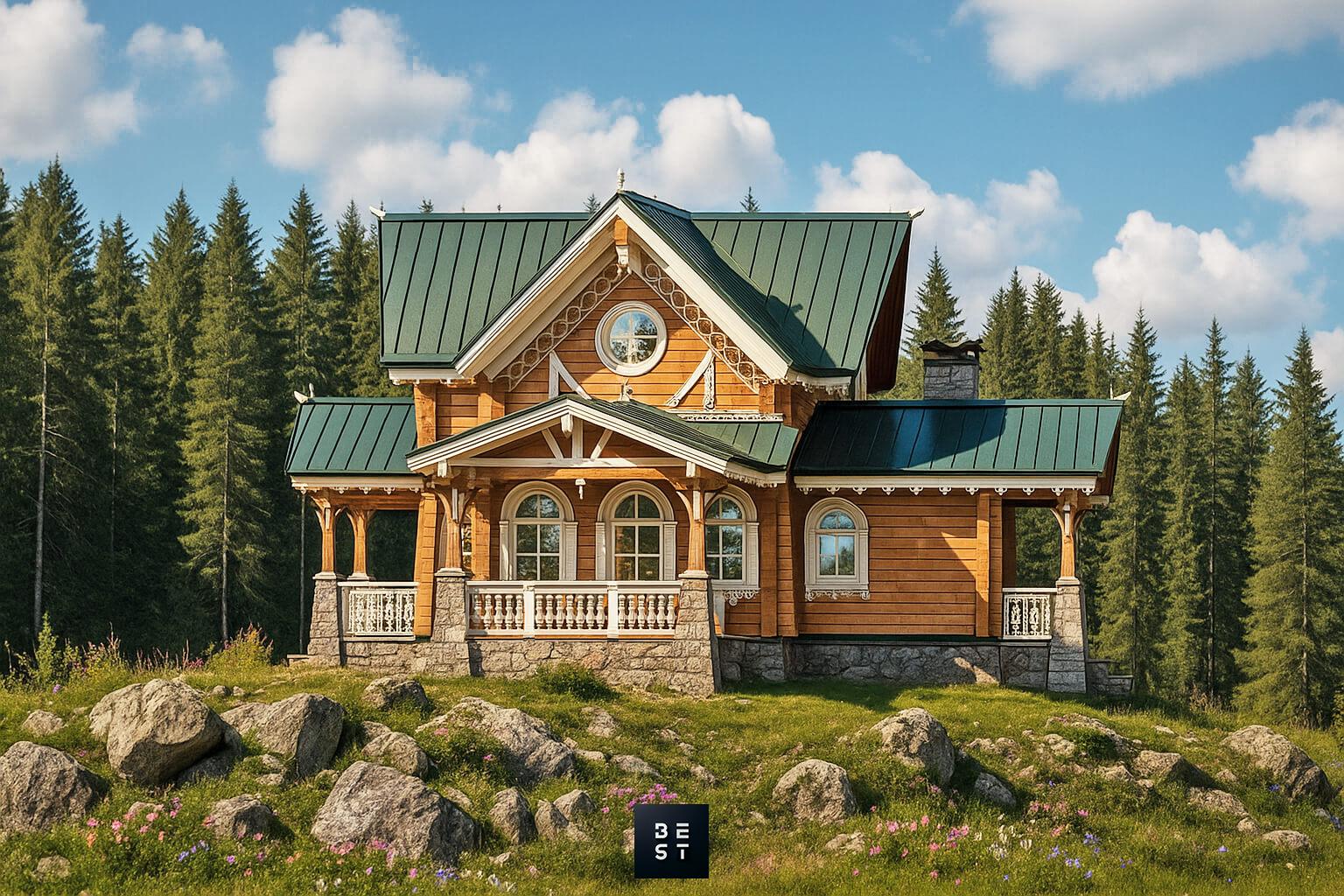 Дом с русской баней Фасад 1-1(1) Дом с русской баней Фасад 1-1(1)