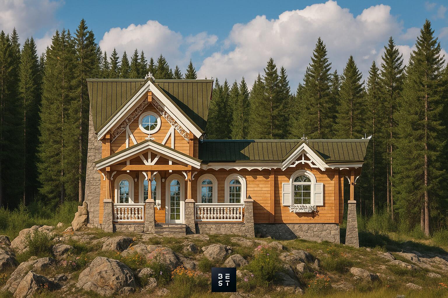 Дом с русской баней Фасад 2-1(1) Дом с русской баней Фасад 2-1(1)