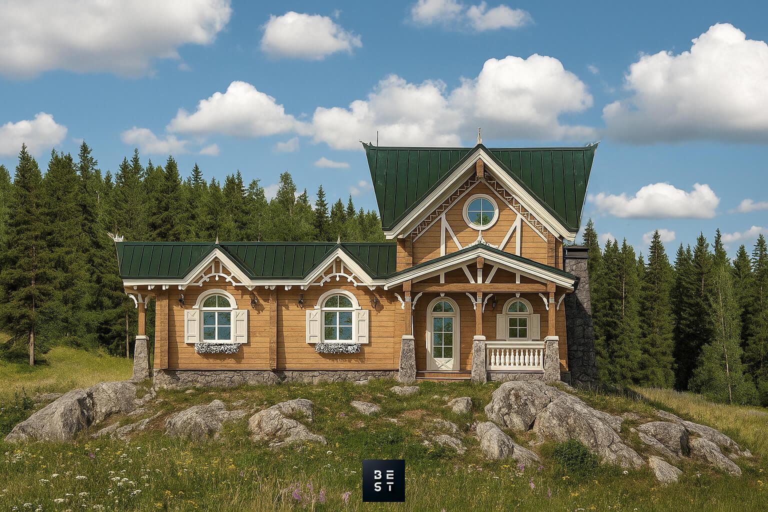 Дом с русской баней Фасад 3-1(1) Дом с русской баней Фасад 3-1(1)