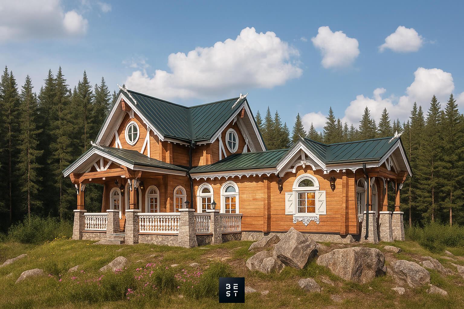 Дом с русской баней Перспектива 1-1(1) Дом с русской баней Перспектива 1-1(1)