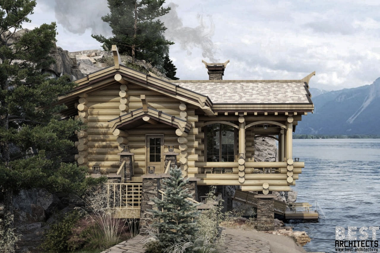 Дом с банным комплексом на озере