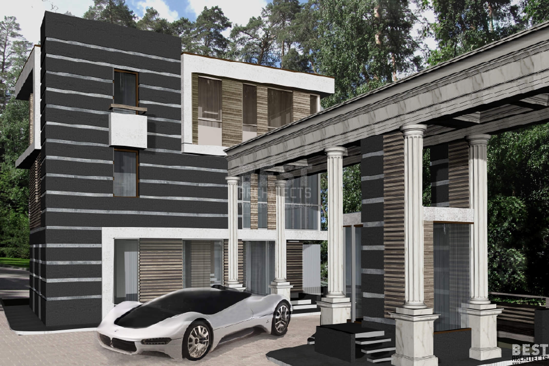 Въездная группа "Классический дизайн" 3 Въездная группа "Классический дизайн" 3